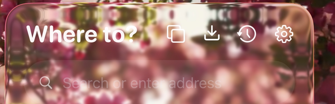 Close-up of the TitleLess panel header, with the download arrow beside the pages, history and settings icons.